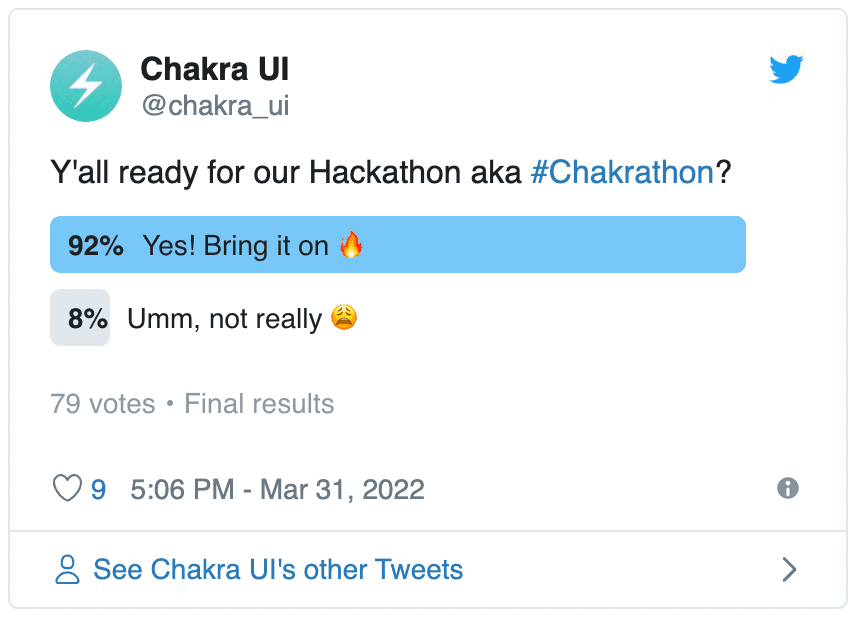 Hackathon poll feedback